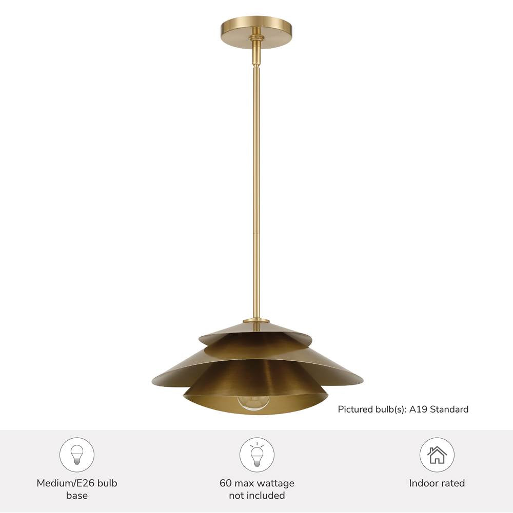 Hunter 48156 Alturas Gold Hiro 1 Light Large Pendant Gold Image 3
