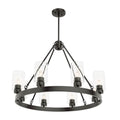 Hunter 19011 Noble Bronze Hartland 8 Light Chandelier Image 1