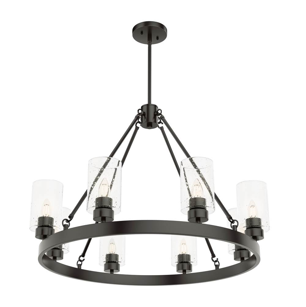 Hunter 19011 Noble Bronze Hartland 8 Light Chandelier Image 1