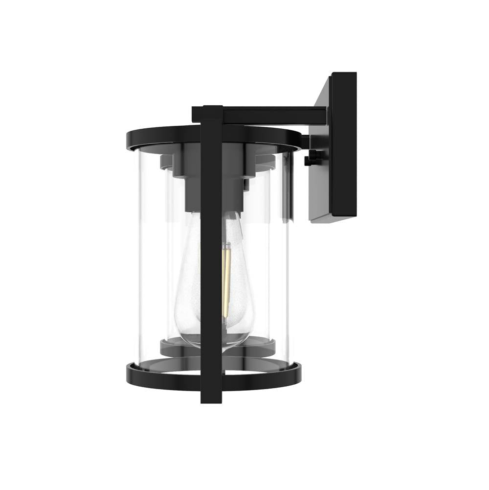 Hunter 48000 Matte Black Astwood Matte Black With Clear Glass 2 Light Vanity Wall Light Fixture Image 6