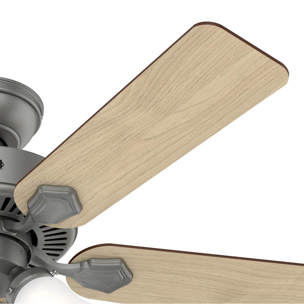 Hunter 52779 Matte Silver Hunter 44 Inch Swanson Matte Silver Ceiling Fan With Led Light Kit And Pull Chain Image 4