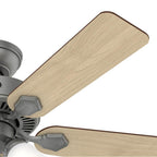 Hunter 52779 Matte Silver Hunter 44 Inch Swanson Matte Silver Ceiling Fan With Led Light Kit And Pull Chain Image 4