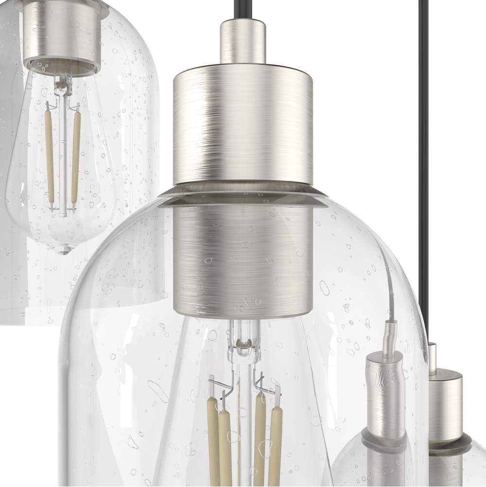 Hunter 19718 Brushed Nickel Lochemeade 3 Light Round Cluster Image 2