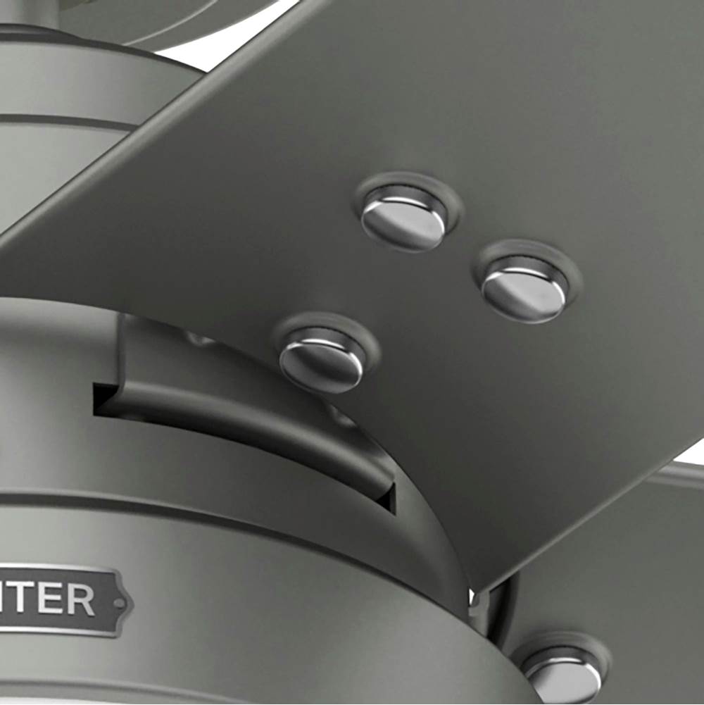 Hunter 51682 Matte Silver 52 Inch Sea Point Matte Silver Wet Rated Ceiling Fan With Led Light Kit And Pull Chain Image 6