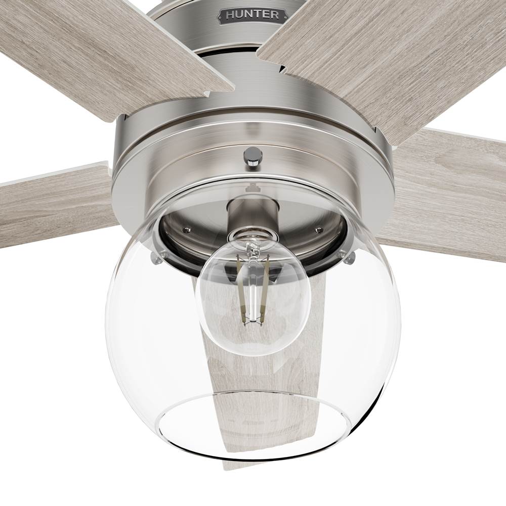 Hunter Xidane Hunter 52 Inch Xidane Brushed Nickel Ceiling Fan With Led Light Kit And Handheld Remote