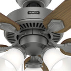Hunter 52779 Matte Silver Hunter 44 Inch Swanson Matte Silver Ceiling Fan With Led Light Kit And Pull Chain Image 8