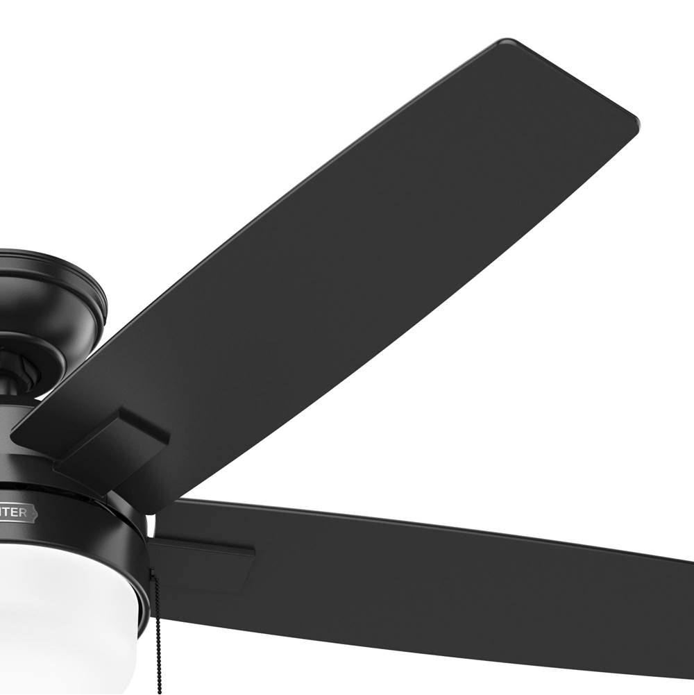 Hunter 52776 Matte Black 52 Inch Anisten Matte Black Ceiling Fan With Led Light Kit And Pull Chain Image 4