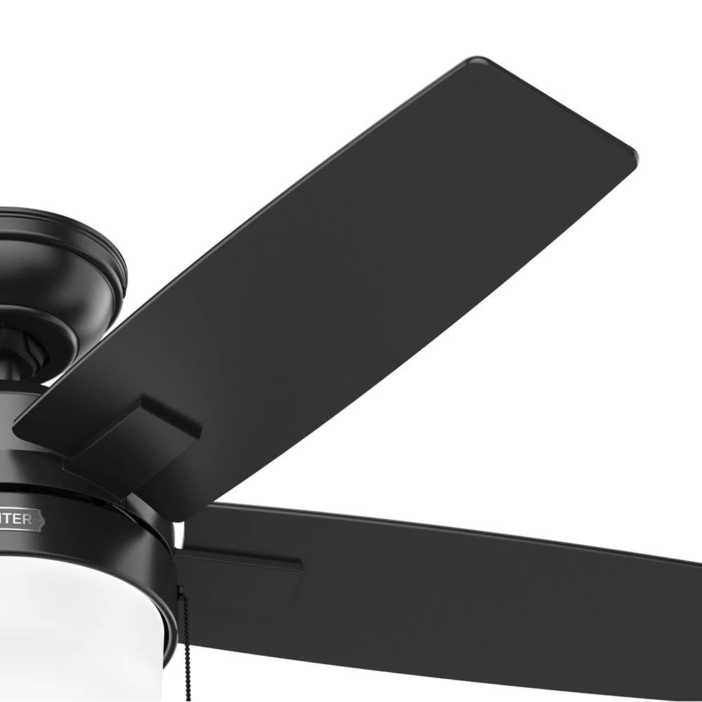 Hunter 52775 Matte Black 44 Inch Anisten Matte Black Ceiling Fan With Led Light Kit And Pull Chain Image 4