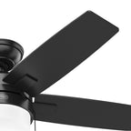 Hunter 52775 Matte Black 44 Inch Anisten Matte Black Ceiling Fan With Led Light Kit And Pull Chain Image 4