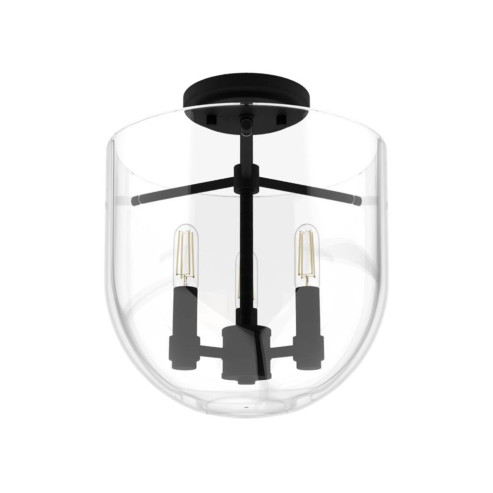 Hunter Sacha 3 Light Semi-flush Mount