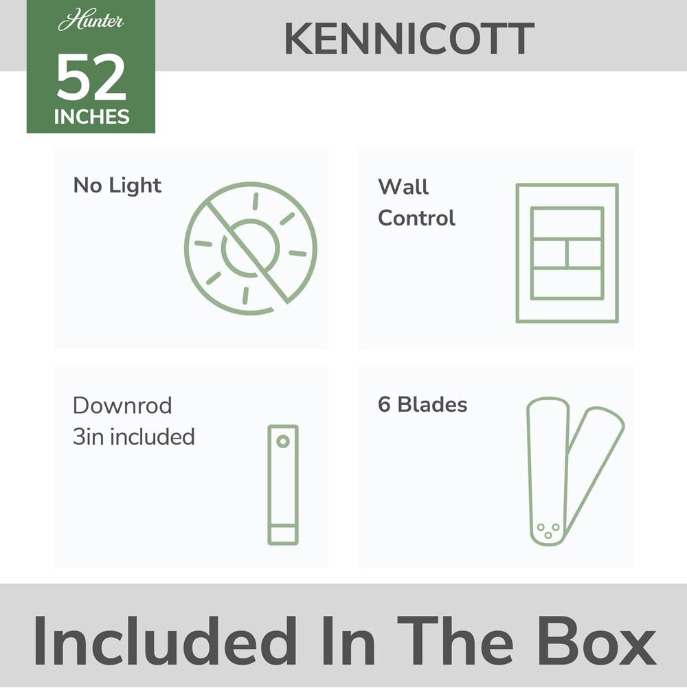 Hunter 50007 Matte Bronze 52 In Kennicott - Matte Bronze Image 3