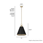 Hunter 19446  Klein 3 Light Metal Pendant 16 Inch Image 2