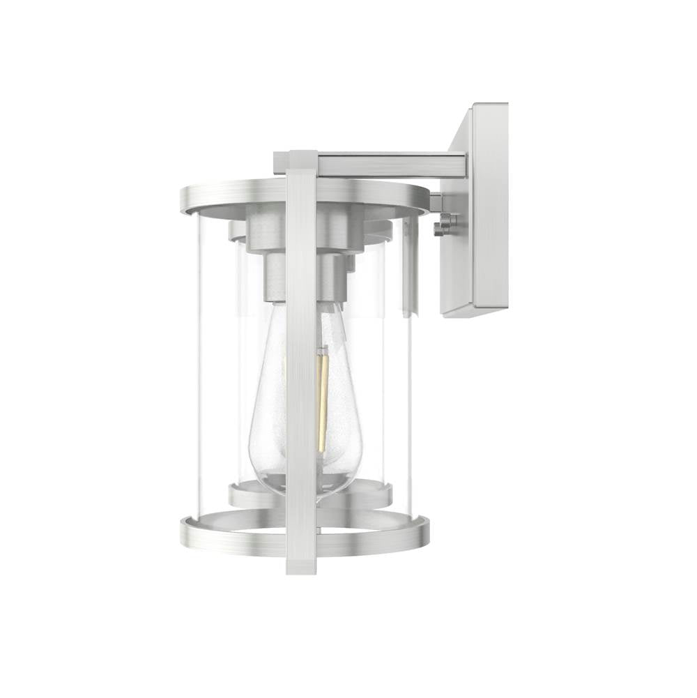 Hunter 48002 Brushed Nickel Astwood Brushed Nickel With Clear Glass 2 Light Vanity Wall Light Fixture Image 6