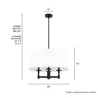Hunter 19702 Matte Black Shade Chandelier Image 2