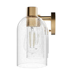 Hunter 45229 Alturas Gold Lochemeade Alturas Gold With Clear Seeded Glass 3 Light Bathroom Vanity Wall Light Fixture Image 5