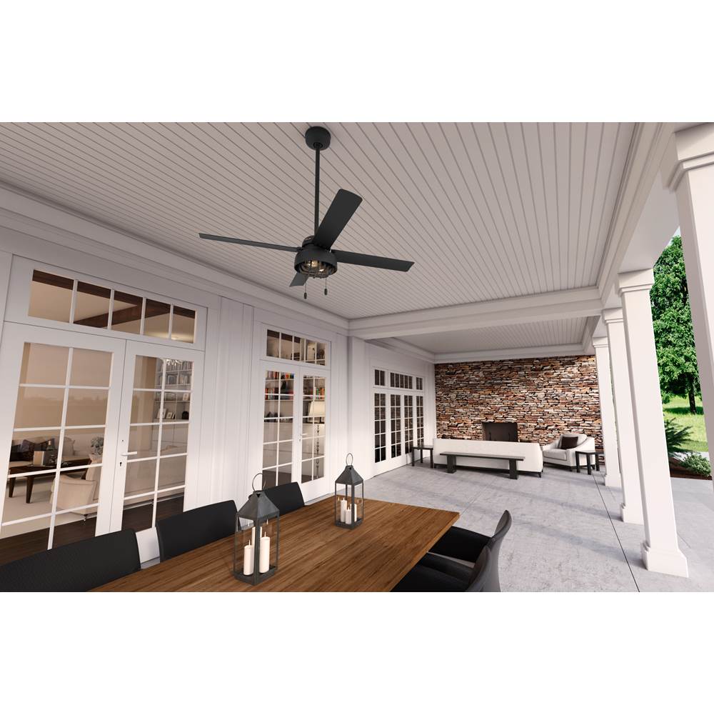 Hunter 50336 Matte Black 52'' Spring Mill -flat Matte Black Image 2