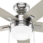 Hunter 52495 Brushed Nickel 44 Inch Anisten Brushed Nickel Image 3