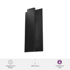Hunter 46062 Matte Black Canoga Outdoor 1 Light Medium Wall Light Black Image 4