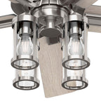Hunter Astwood Ii 52 Inch Astwood Ii  Brushed Nickel Ceiling Fan With Led Light Kit And Handheld Remote