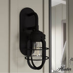 Hunter 19668 Natural Iron Hunter Starklake Natural Iron 1 Light Sconce Wall Light Fixture Image 5