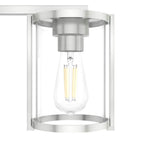 Hunter Astwood Brushed Nickel With Clear Glass 4 Light Vanity Wall Light Fixture