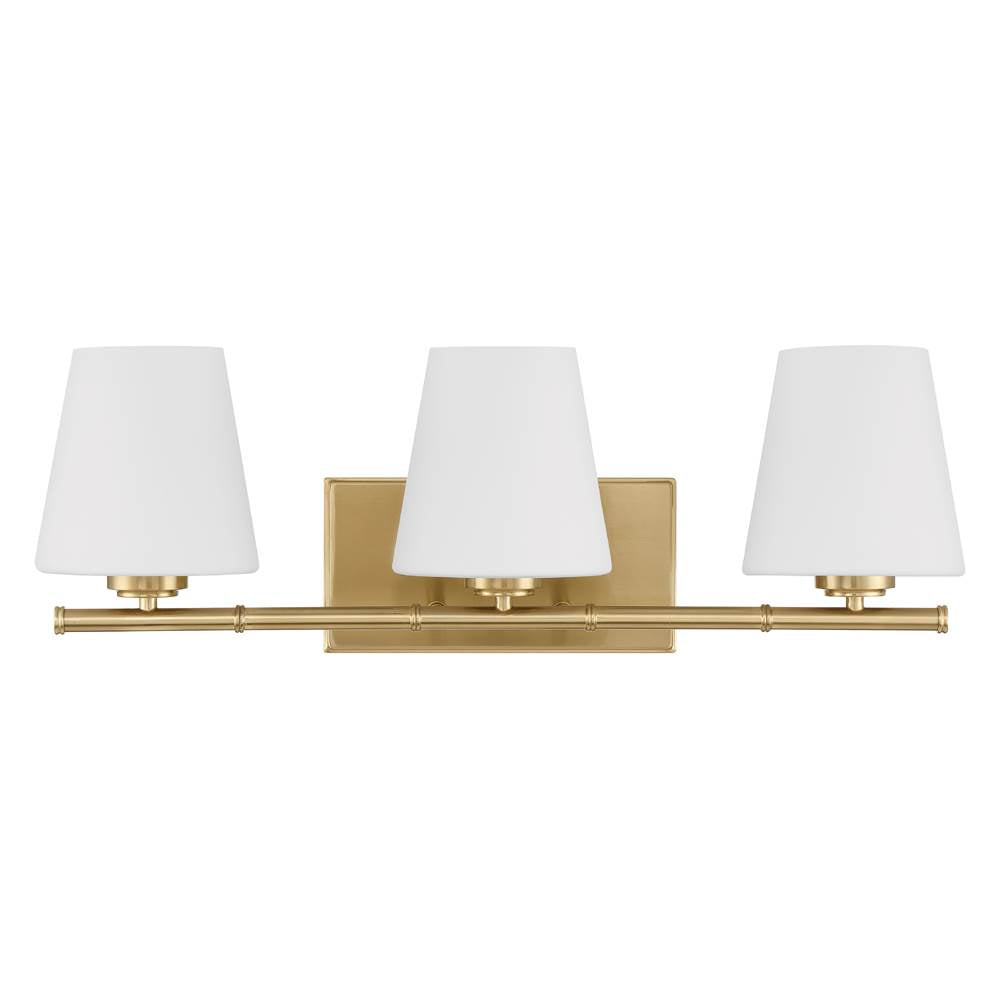 Hunter 48114 Alturas Gold Fauna Grove 3 Light Medium Vanity Gold Image 1