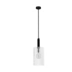 Hunter 45225 Matte Black Gatz Matte Black With Clear Fluted Glass 1 Light Pendant Ceiling Light Fixture Image 1