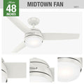 Hunter 54211 Fresh White 48'' Midtown - Fresh White Image 5