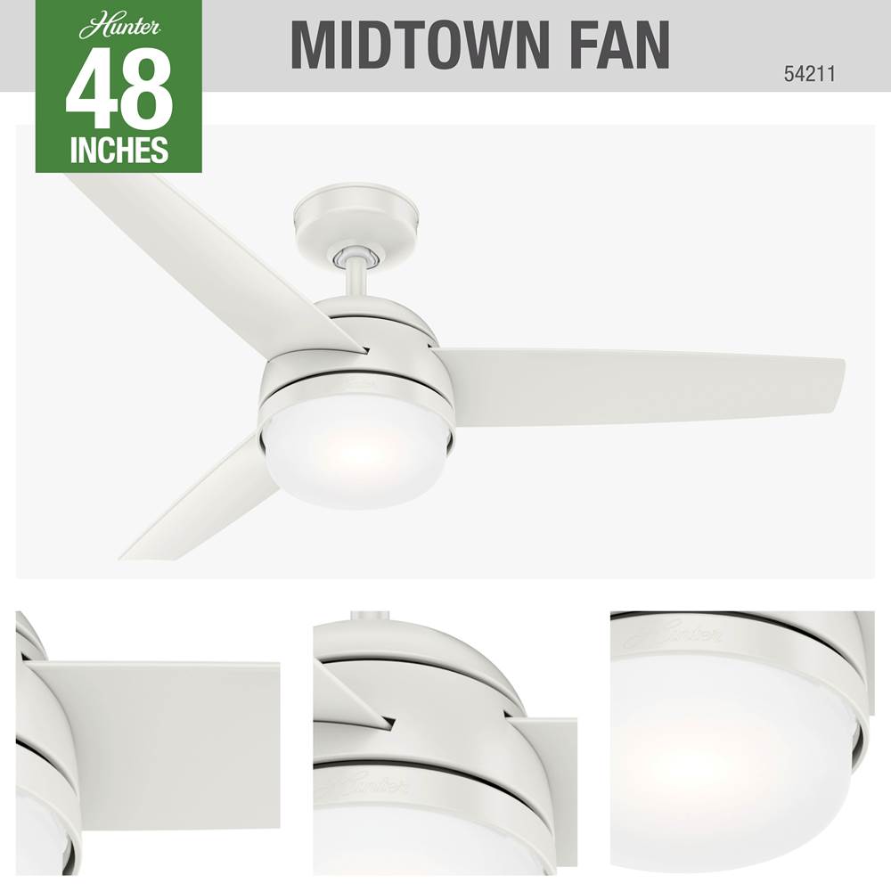 Hunter 54211 Fresh White 48'' Midtown - Fresh White Image 5