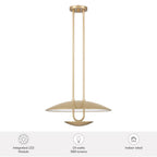 Hunter 48166 Luxe Gold Sunset Ridge 1 Light Large Pendant Gold Image 3