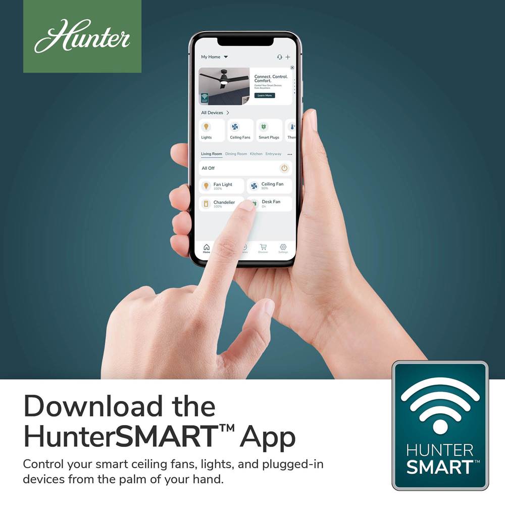 Hunter 99984 Fresh White Huntersmart Dimmer Switch Image 3
