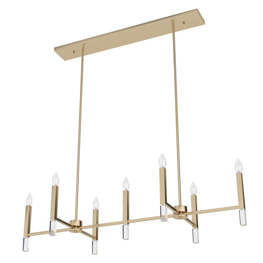 Hunter 19986 Alturas Gold Sunjai Alturas Gold 7 Light Chandelier Ceiling Light Fixture Image 7