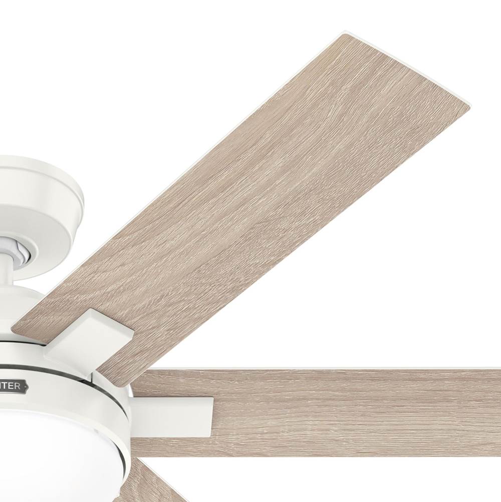 Hunter 52784 Fresh White 52 Inch Georgetown Energy Star Hunterexpress Fresh White Ceiling Fan With Led Light Kit And Handheld Remote Image 2