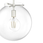Hunter 19661 Brushed Nickel Hunter Sacha Brushed Nickel 1 Light Pendant Ceiling Light Fixture Image 2
