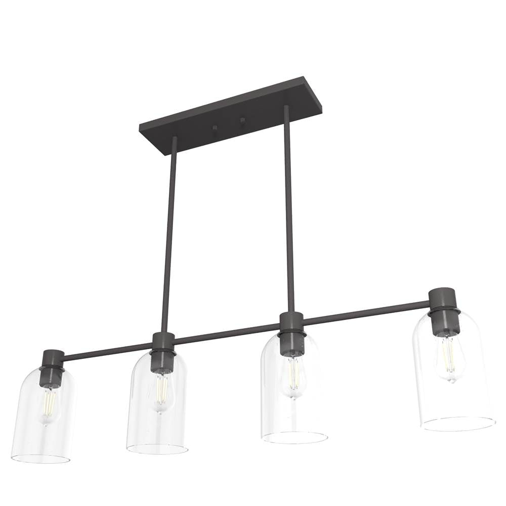 Hunter 19720 Noble Bronze Lochemeade 4 Light Linear Chandelier Image 2
