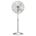 Hunter 97317 Brushed Nickel Standing Fan Image 1