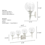 Hunter 19766 Brushed Nickel Xidane 4 Light Vanity Image 2