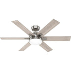 Hunter 52785 Brushed Nickel 52 Inch Georgetown Energy Star Hunterexpress Brushed Nickel Ceiling Fan With Led Light Kit And Handheld Remote Image 1