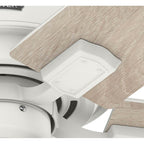 Hunter 52350 Matte White 44 Inch Crystal Peak Matte White Ceiling Fan With Led Light Kit And Pull Chain Image 7