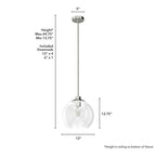 Hunter 19754 Brushed Nickel Xidane Medium Pendant 12 Inch Image 2