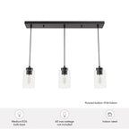 Hunter 13070 Noble Bronze Hartland Noble Bronze With Seeded Glass 3 Light Cluster Ceiling Light Fixture Image 3