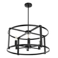 Hunter 19001 Matte Black Astwood 6 Light Chandelier Large Image 1