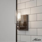 Hunter 13073 Noble Bronze Hartland Noble Bronze With Seeded Glass 1 Light Image 4