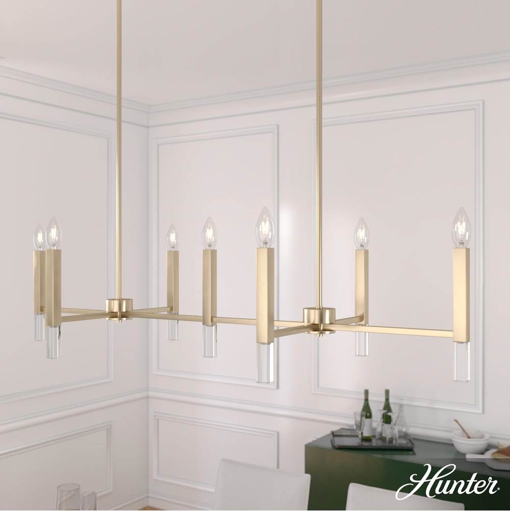 Hunter 19986 Alturas Gold Sunjai Alturas Gold 7 Light Chandelier Ceiling Light Fixture Image 5
