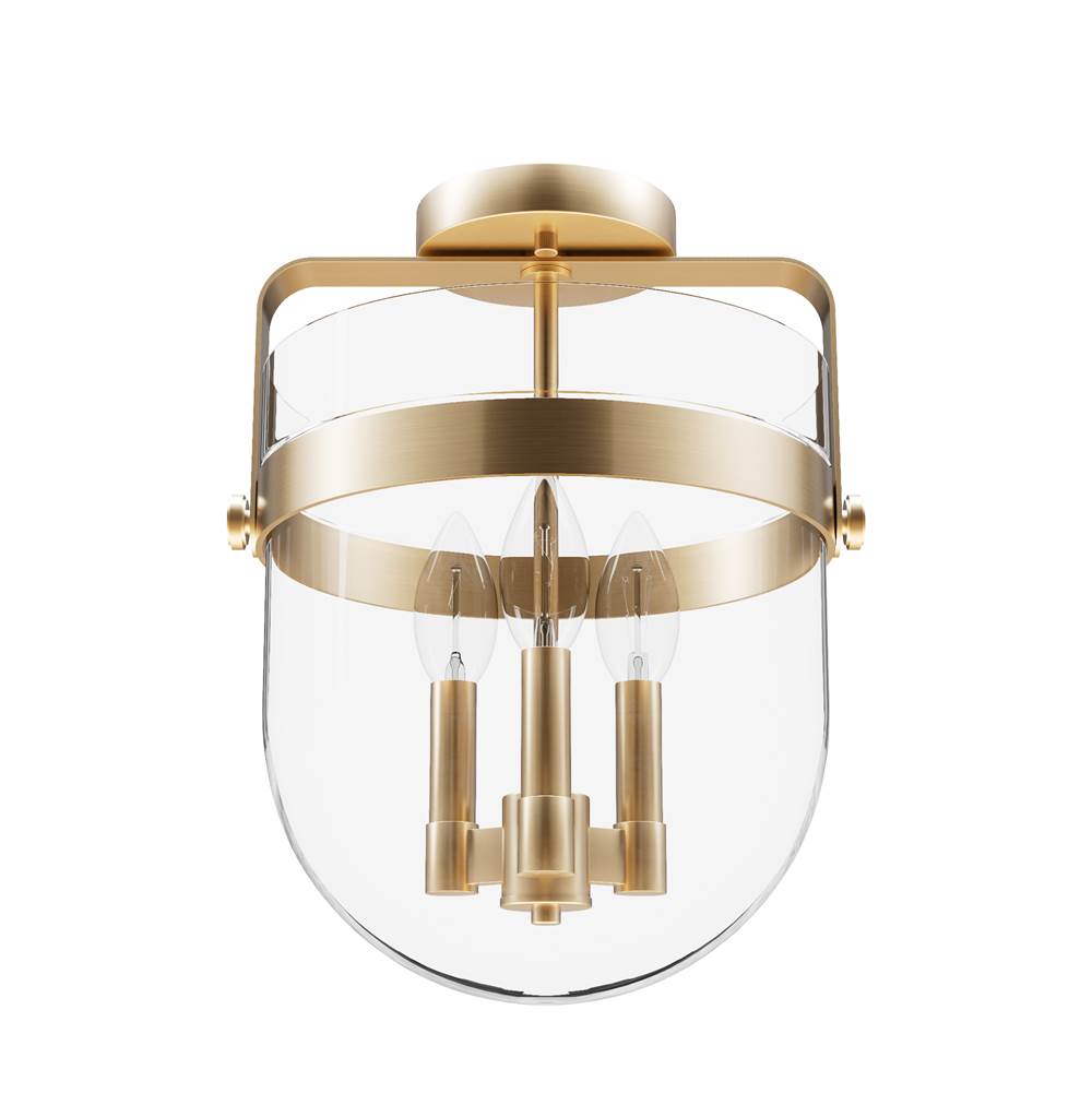 Hunter Karloff 3 Light Semi-flush Mount