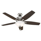 Hunter 53312 Brushed Nickel 52'' Newsome-brushed Nickel-bowl Image 1