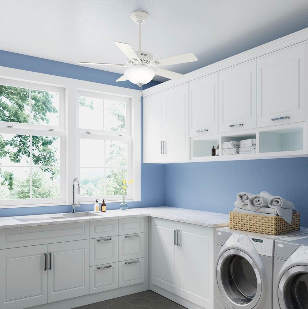 Hunter 99064 White Integrated Led 3 Light Ceiling Fan Bowl Image 2