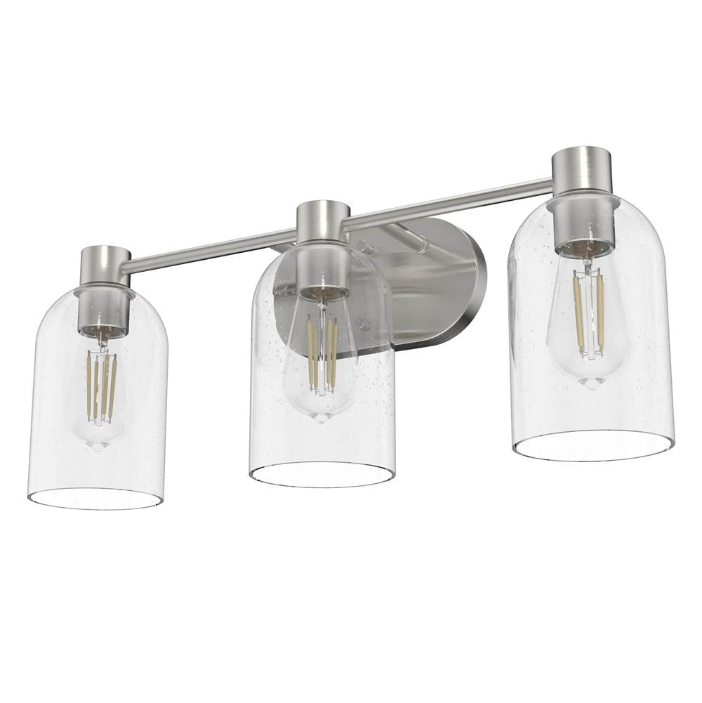 Hunter 19708 Brushed Nickel Lochemeade 3 Light Vanity Image 1