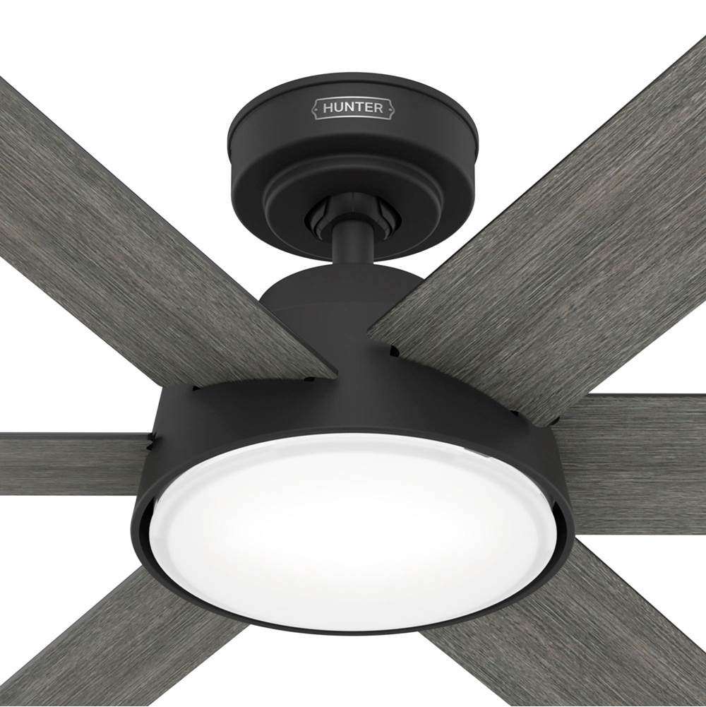 Hunter 51853 Matte Black 52 Inch Donatella Matte Black Ceiling Fan With Led Light Kit And Handheld Remote Image 3