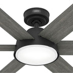 Hunter 51853 Matte Black 52 Inch Donatella Matte Black Ceiling Fan With Led Light Kit And Handheld Remote Image 3